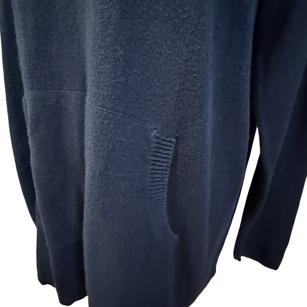 Eileen‎ Fisher Navy Longline Organic Cotton Blend Sweater Small - Picture 2 of 9